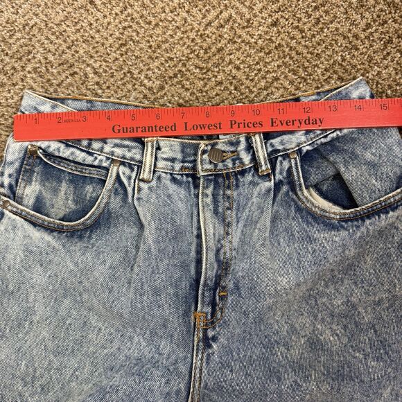 Gitano Mom Jeans Size 32 Short Blue 100% Cotton Acid Wash High Waist Vintage 80s - Picture 6 of 11